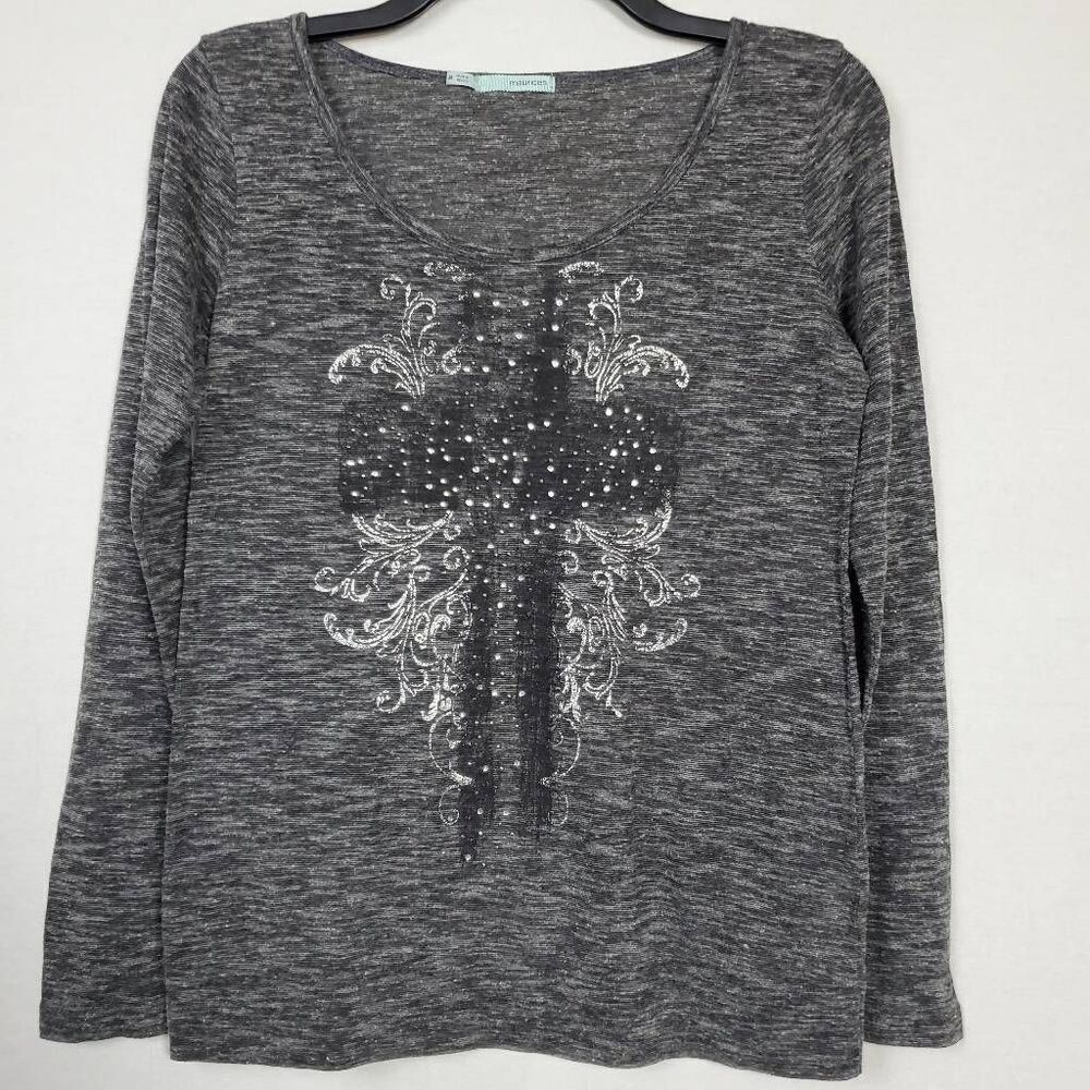 Maurices MEDIUM Gray LS Top